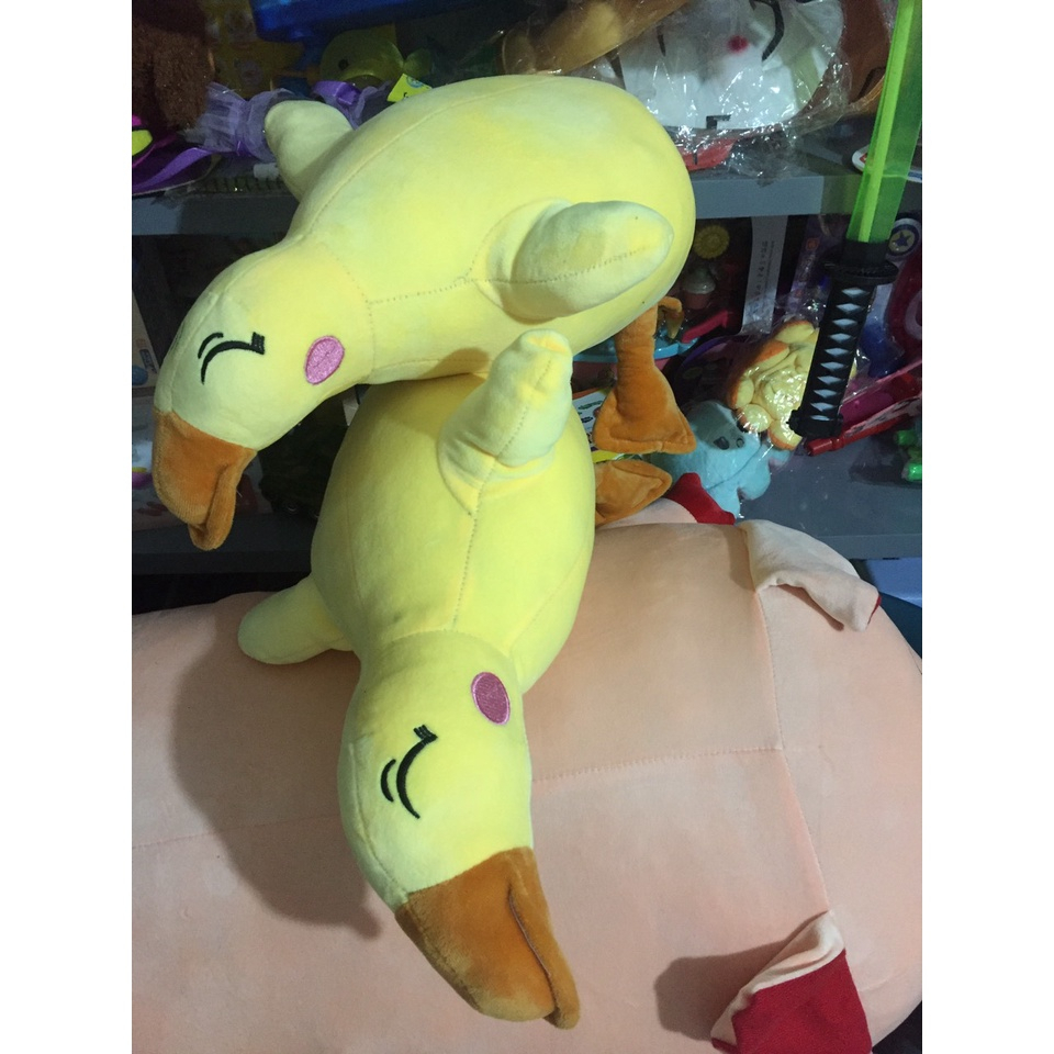 Gấu Bông Vịt Vàng Trầm Cảm 60Cm Siêu Dễ Thương Cho Bé - Gối ôm hình thú đáng yêu