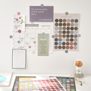 48 miếng dán sticker hình tròn Color Seal 2cm nhiều màu sắc đáng yêu