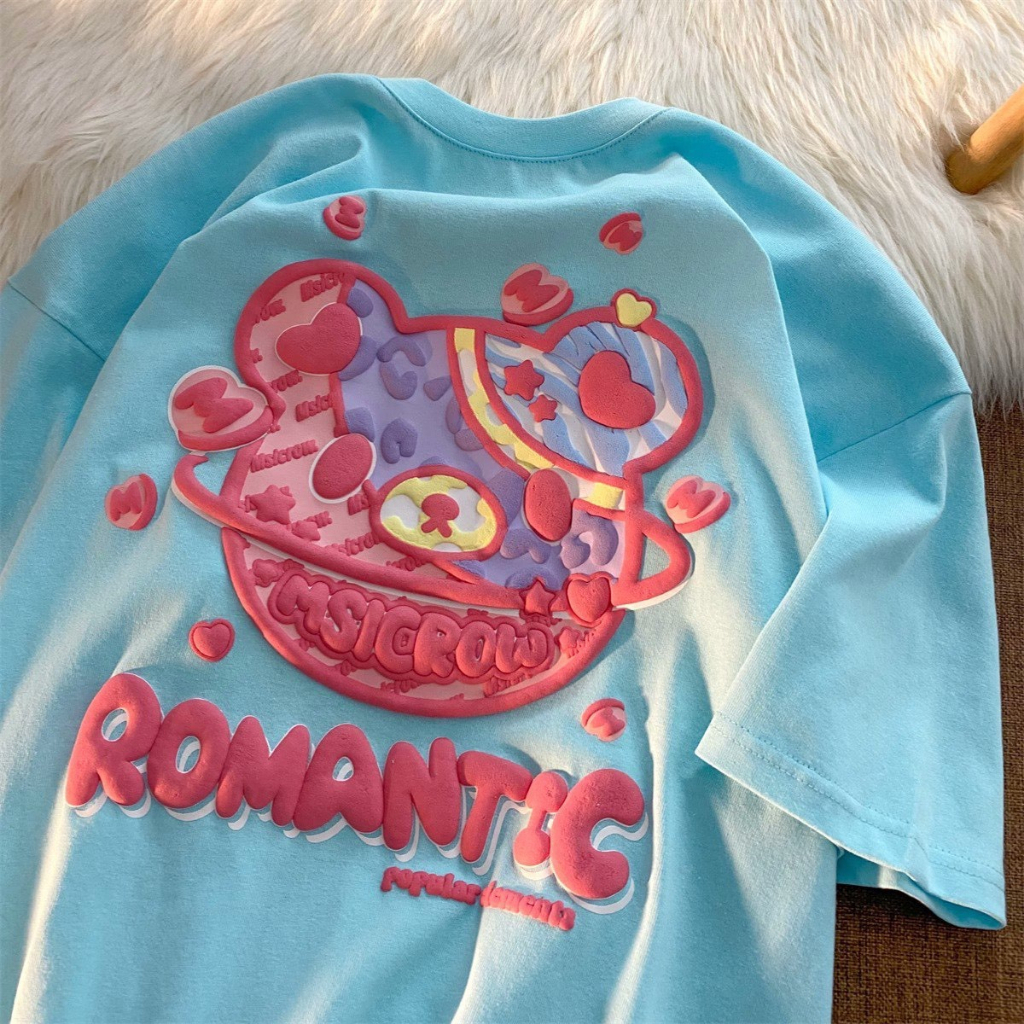 (MẪU MỚI) Áo thun in nổi ROMANTIC T068