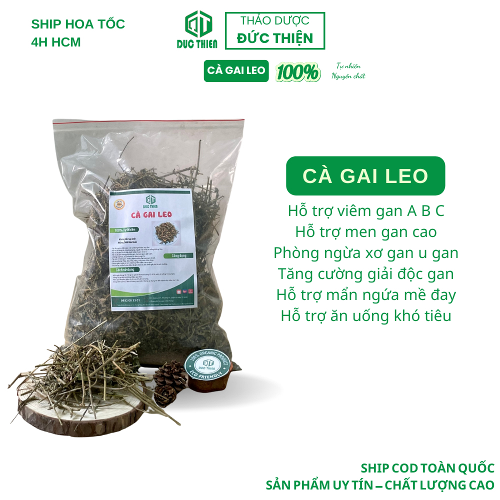 1kg Cà Gai Leo Loại 1 Đức Thiện (Khô, Sạch, Thơm) - Hỗ Trợ Ung Thư Gan, Men Gan Cao, Gan Nhiễm Mỡ, Gan B, C