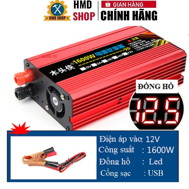 Bộ kích điện từ 12v lên 220v