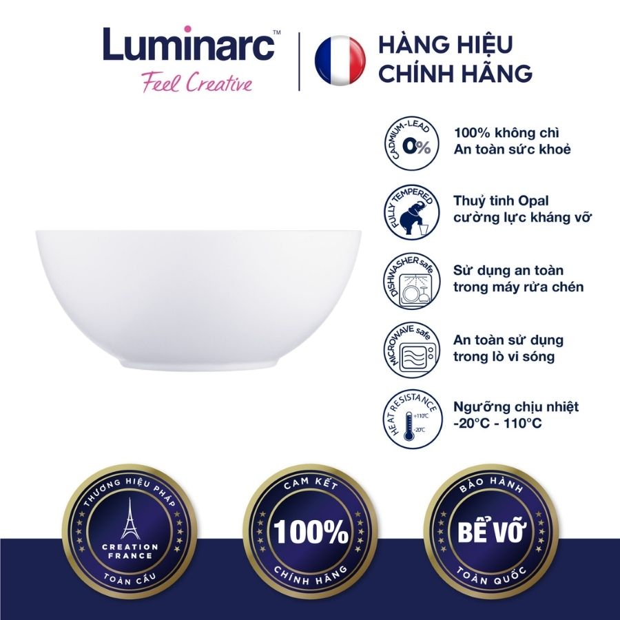 Bộ 6 Tô Thuỷ Tinh Cường Lực Luminarc Diwali 21cm - LUDIN3976