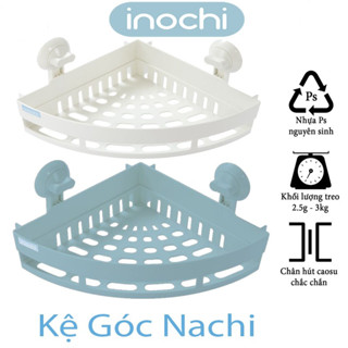 Kệ Gắn Treo để đồ Góc tam giác dùng cho nhà tắm Inochi, dán siêu bền chắc, không cần khoan tường