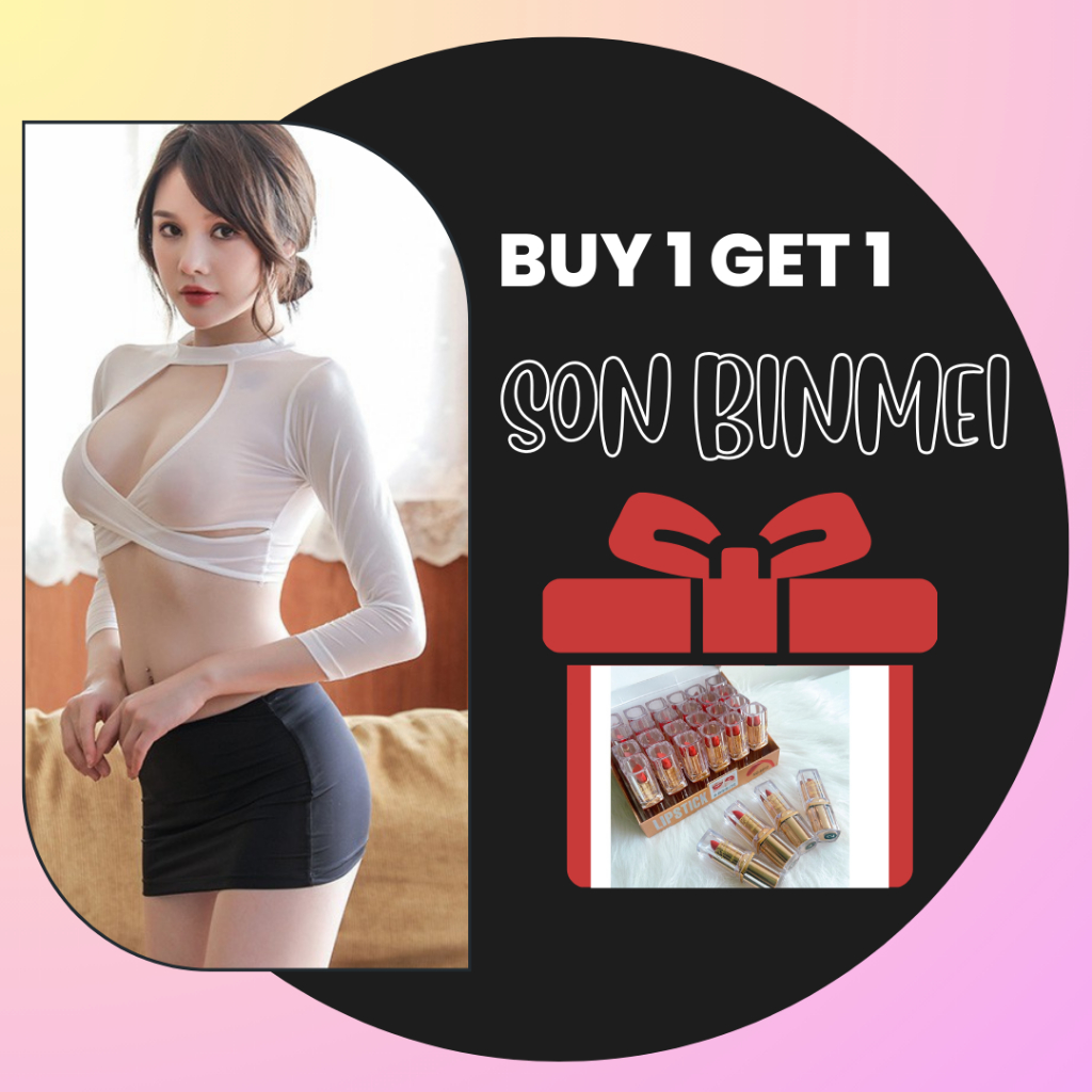Bộ trang phục hóa trang cosplay nữ thư ký văn phòng, cô giáo sexy, gợi cảm