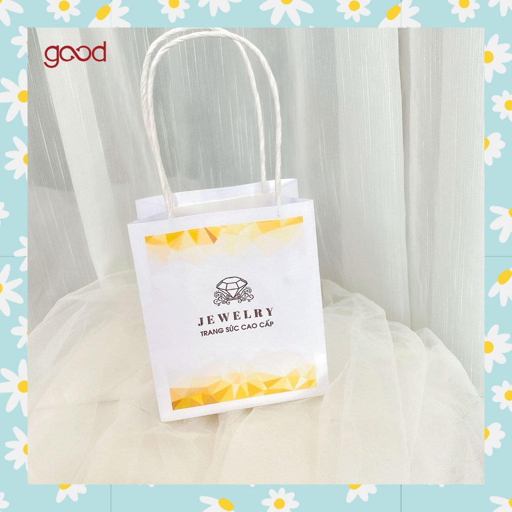 (giảm giá) Túi giấy mini - Túi giấy nhỏ dùng đựng quà tặng cao cấp trang sức phong cách sang trọng siêu đẹp