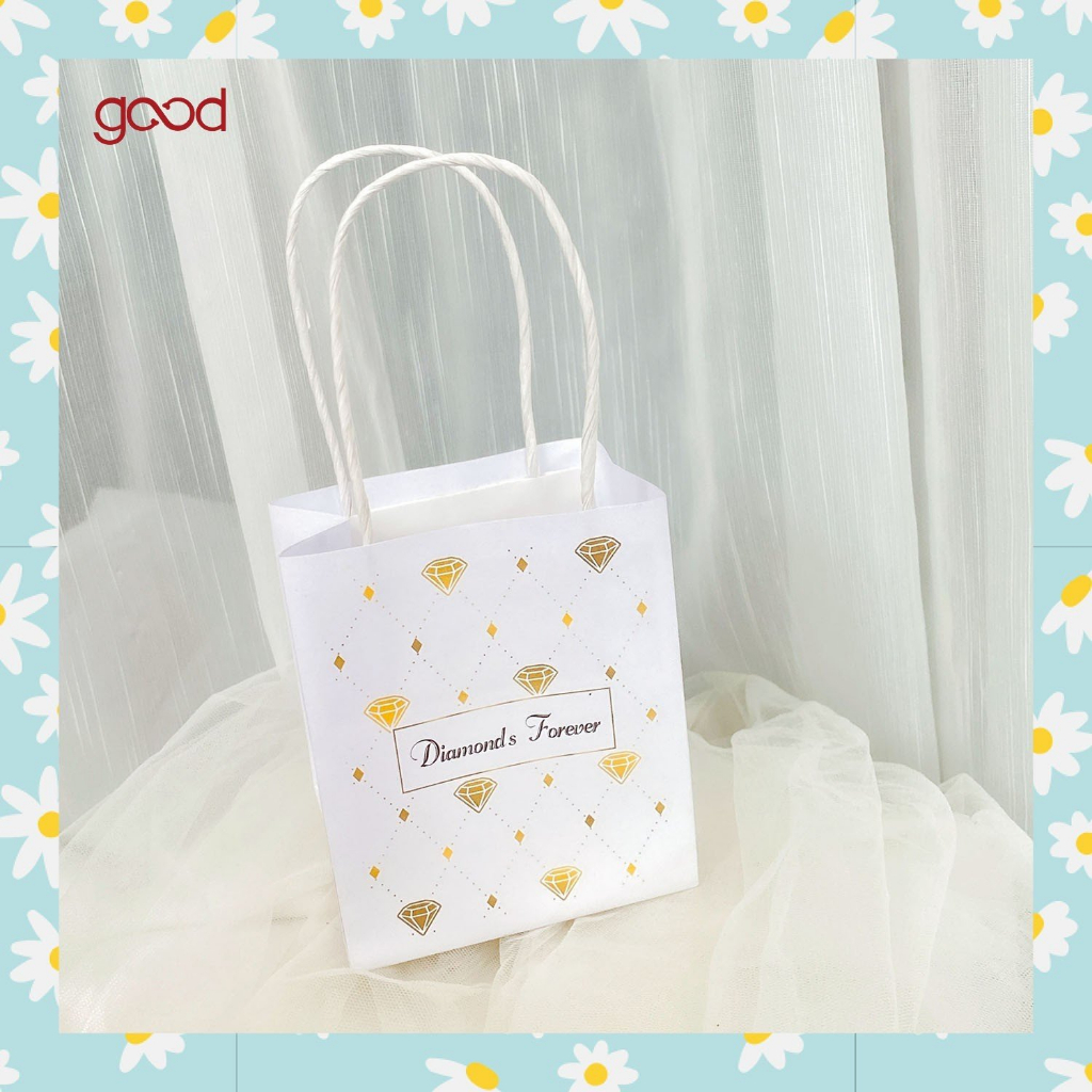 (giảm giá) Túi giấy mini - Túi giấy nhỏ dùng đựng quà tặng cao cấp trang sức phong cách sang trọng siêu đẹp