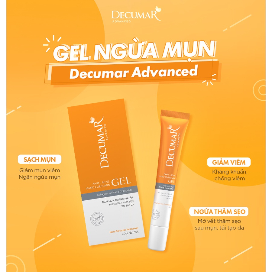 Kem chống nắng kiềm dầu cho da mụn Decumar Advanced Sunblock SPF50+ 7g