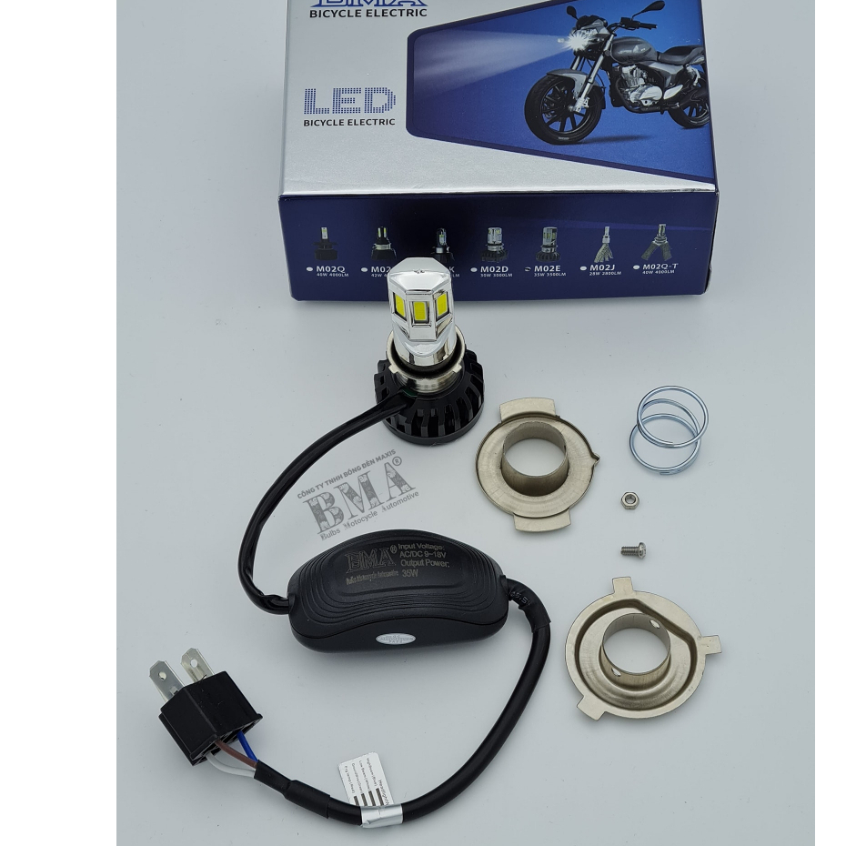 Đèn Pha Led Xe Máy 6 Tim BMA M02E 35w Siêu Sáng Tương Thích Với Nhiều Dòng Xe .Hàng Chính Hãng