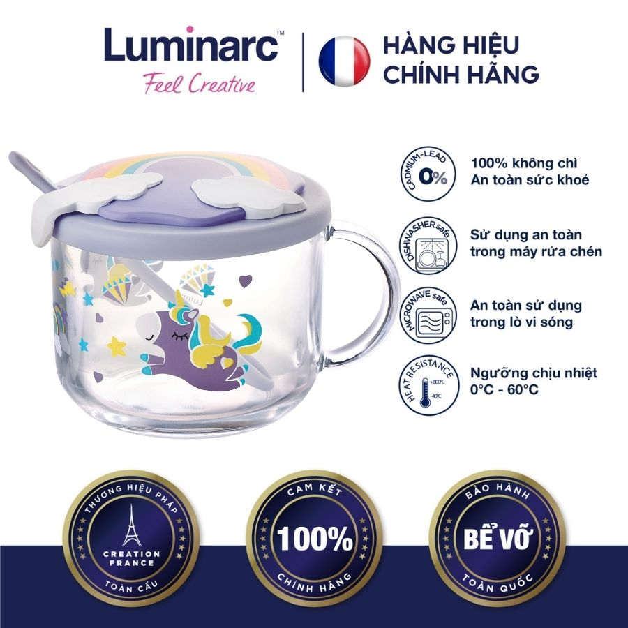 Chén Ăn Dặm Thuỷ Tinh Đổi Màu Luminarc 500ml