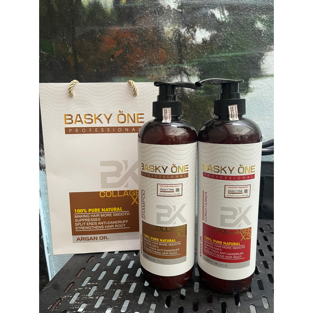 Dầu Cặp BASKY ONE VÀ CALISTA karatin colagen 800MLx2 ( HÀNG CHUẨN CÔNG TY )