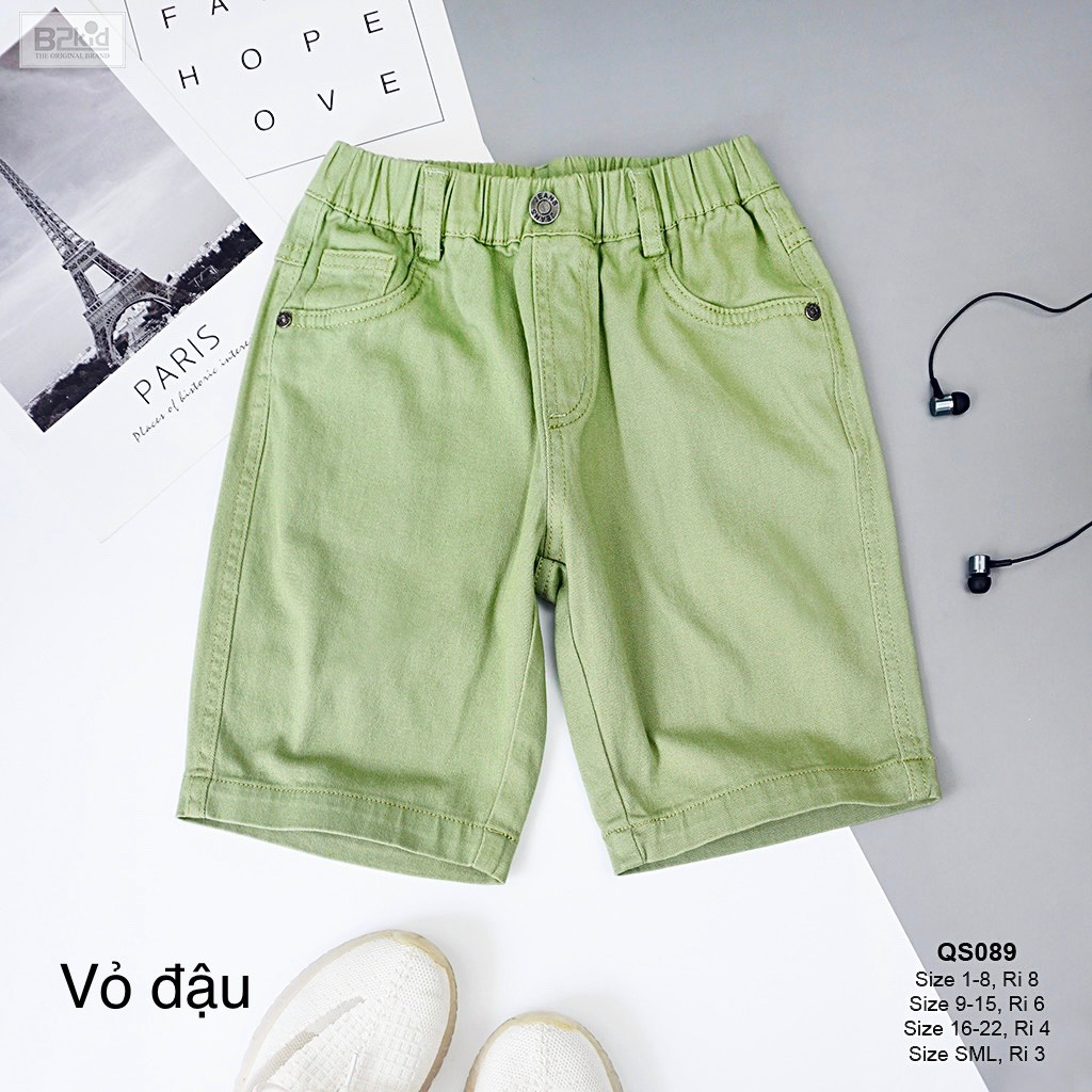 Quần kaki trơn lưng chun bé trai màu trắng, đen, xanh đen, xám, xanh rêu co giãn cao cấp B2kid size đại từ 35kg đến 52kg