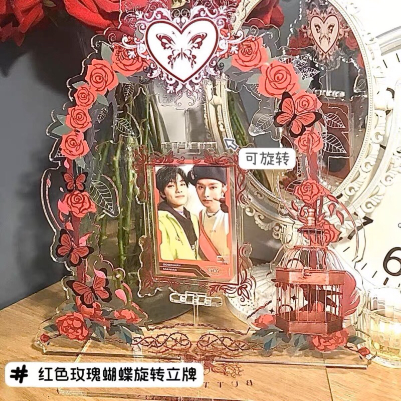 Standee frame xoay 360 ver "vườn hoa hồng"