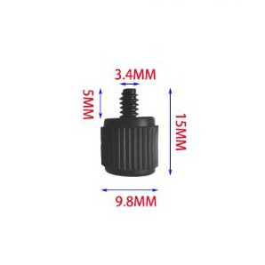 Ốc vặn tay nắp vỏ case máy tính PC màu đen bọc nhựa