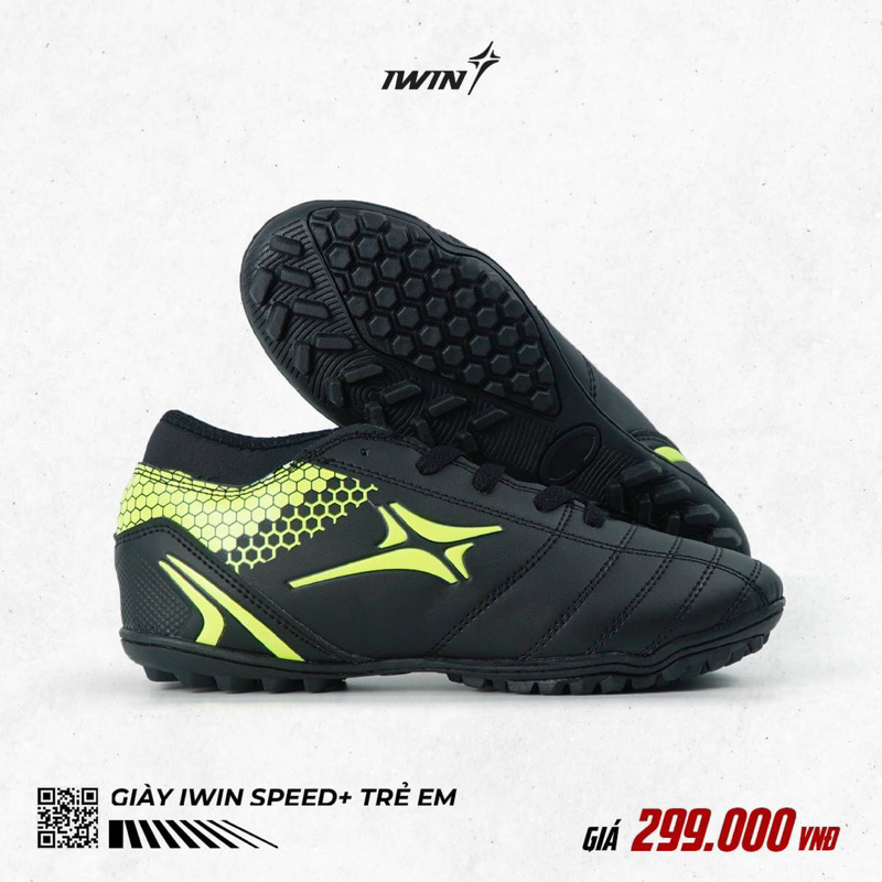 Giày đá bóng trẻ em sân cỏ nhân tạo IWIN Speed + TF chính hãng