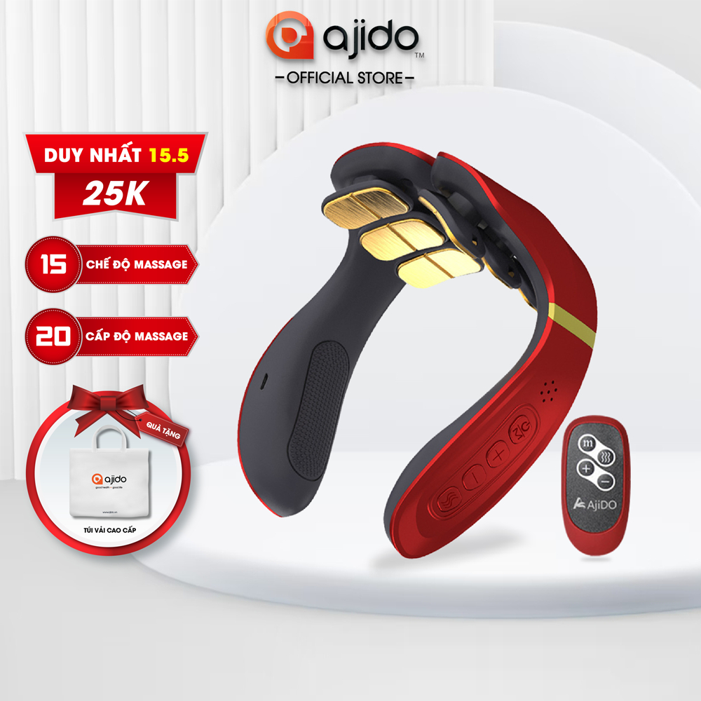 Máy Massage Cổ Vai Gáy AJIDO AJ-N68 12 Đầu Mát Xa, 20 Mức Cường Độ Chuyên Sâu