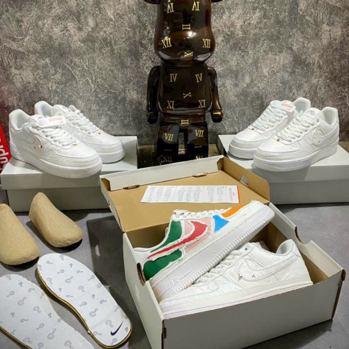 Giày thể thao Ni.ke Air Force 1 Tear Away bản vải xé hot 2023, Giày Sneaker Af1 7 màu tự  xé bản chuẩn Sc full phụ kiện