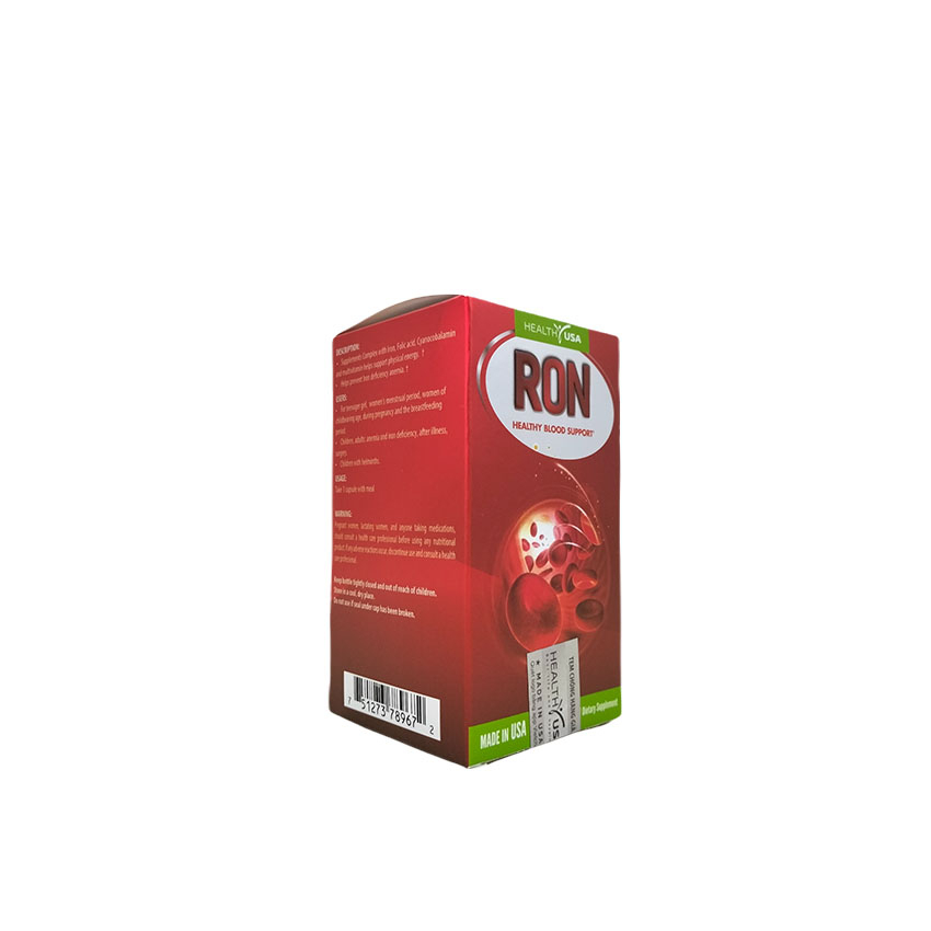 Viên uống RON Healthy Blood Support - Bổ sung sắt và Acid Folic, chống thiếu máu Hộp 30 viên - Top1pharmacy