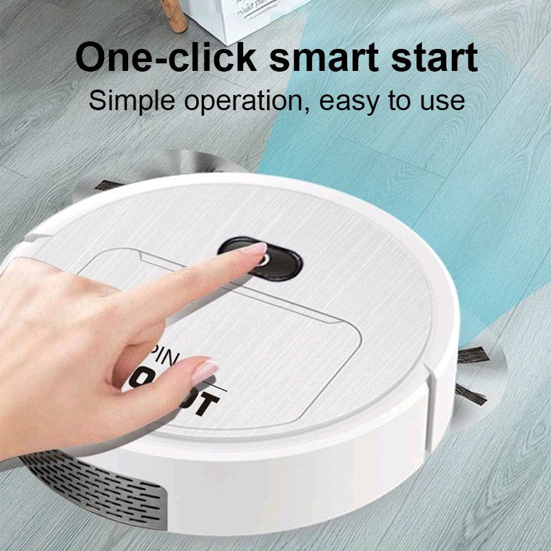 Robot hút bụi lau nhà thông minh đa năng Máy hút bụi mini chống rơi, an toàn Hút bụi 3 trong 1 tiện dụng cho gia đình