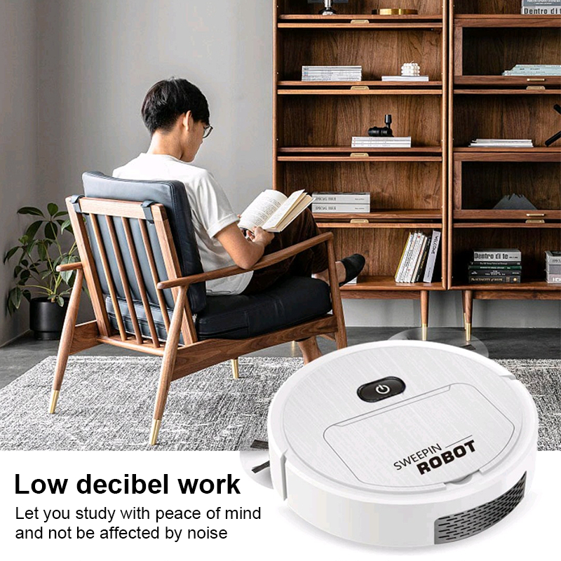 Robot hút bụi lau nhà thông minh đa năng Máy hút bụi mini chống rơi, an toàn Hút bụi 3 trong 1 tiện dụng cho gia đình