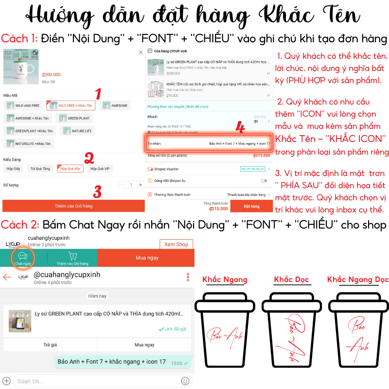 Ly sứ CAT TOUR - KHẮC TÊN THEO YÊU CẦU, cốc uống nước CÓ NẮP giữ nhiệt và THÌA, 400ml, HÔP QUÀ TẶNG in logo, in hình
