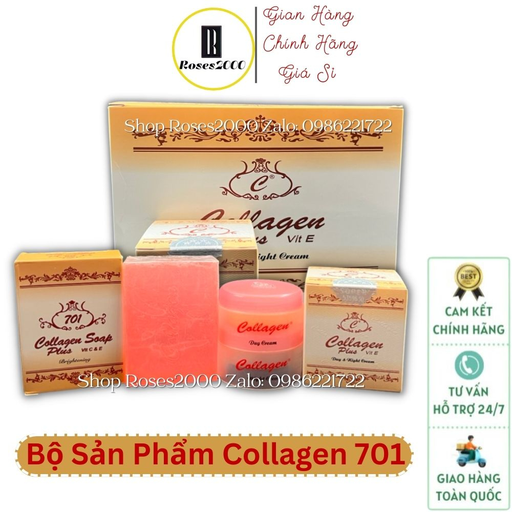 Bộ kem Collagen Plus Vit E ngừa nám dưỡng trắng ( Hàng Chuẩn )