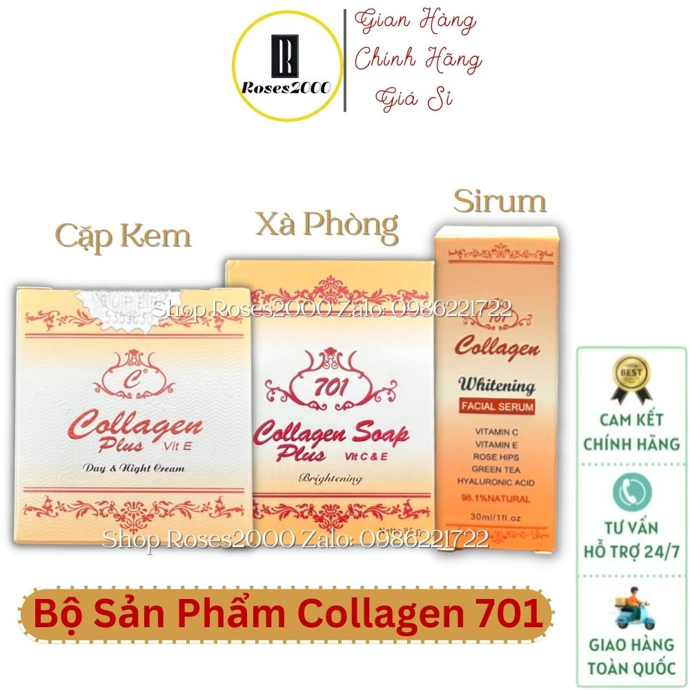 Bộ kem Collagen Plus Vit E ngừa nám dưỡng trắng ( Hàng Chuẩn )
