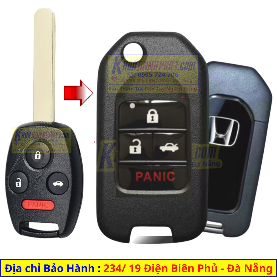 Vỏ Chìa khoá Độ Gập xe Honda Accord, City, Crv, Civic V32