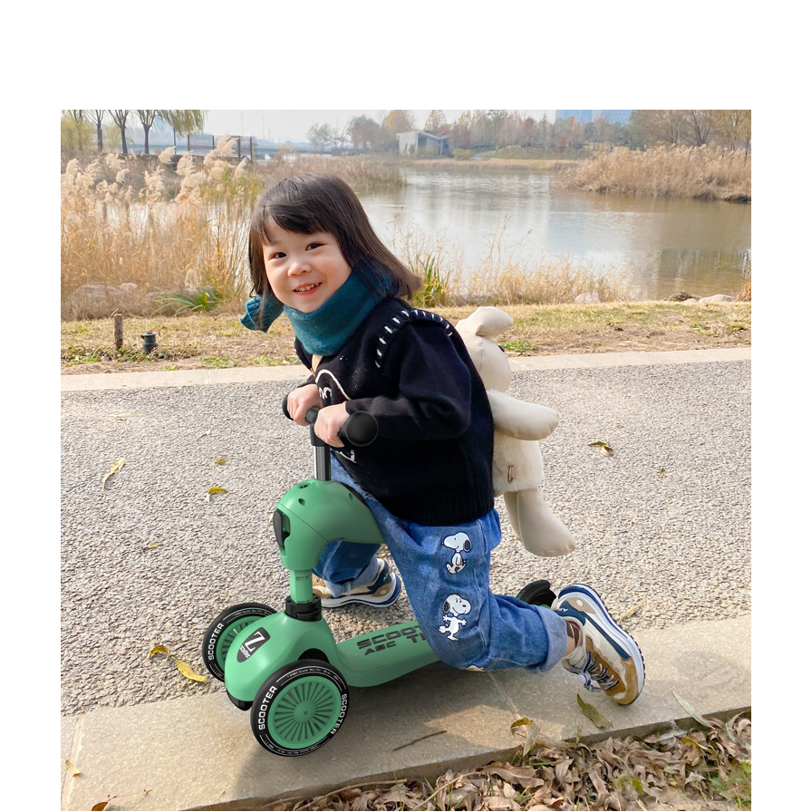 ZINBANG Xe trượt SCOOTER 2 chế độ bánh xe phát sáng Scoot and Ride trượt chòi chân cho bé