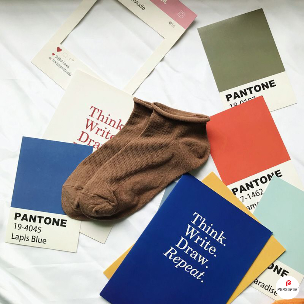 Tất vớ cổ ngắn nữ phong cách Hàn Quốc, chất liệu vải cotton sợt dệt co giãn - Sope Shop