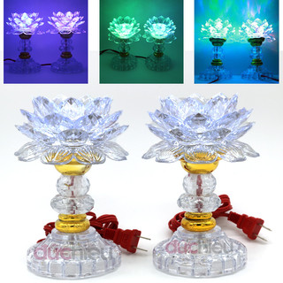 Bộ 2 đèn thờ cúng hoa sen đổi nhiều màu đèn để bàn thờ đèn hoa sen LM Đức Hiếu Shop