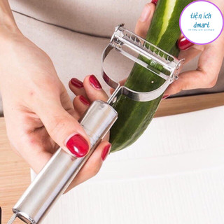 Nạo rau củ quả inox 2 đầu , nạo sợi , nạo hoa quả đa năng