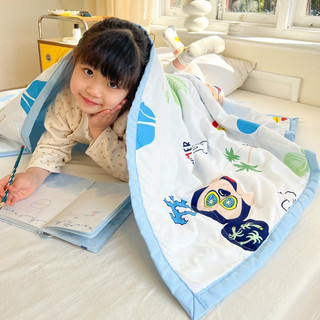 Chăn trẻ em,chăn hè cotton đũi poly cho bé 3-8tuổi lót bông mỏng mềm mịn hoạ tiết nhập khẩu size 1m1x1m5
