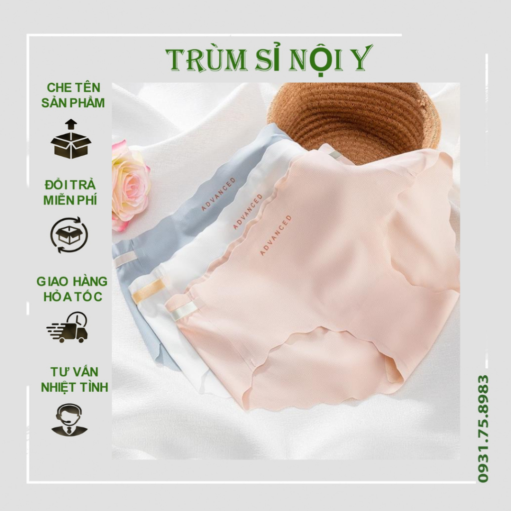 Quần Lót Su Lạnh Cradin Viền Sóng Gân Tăm Co Giãn Cạp Chống Tụt (Giao ngẫu nhiên màu) 6688