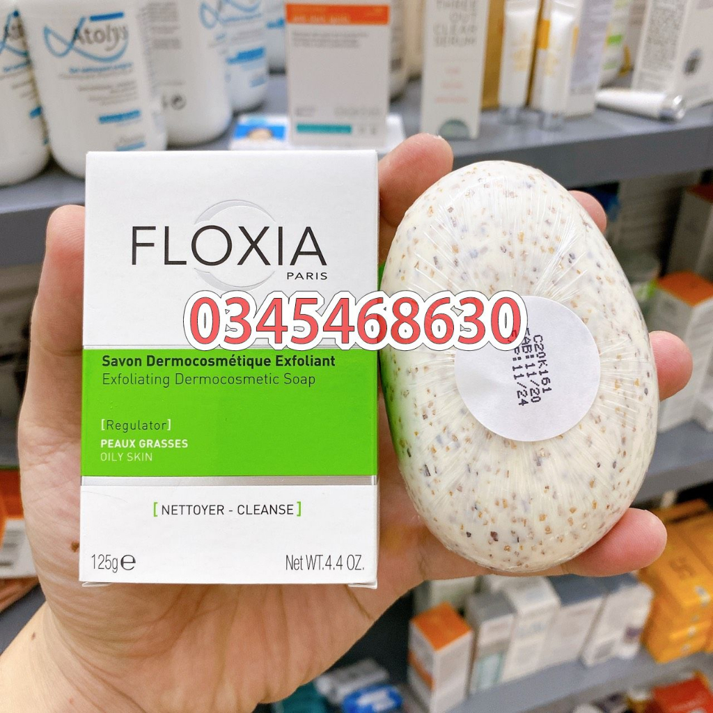 Xà bông tẩy tế bào chết, giảm bóng nhờn cho cơ thể FLOXIA Exfoliating Dermocosmetic Soap (Regulator) - 125g