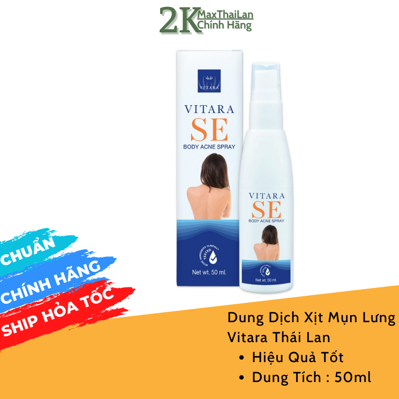 Dung Dịch Xịt Mụn Lưng Vitara SE Body Acne Spray 50ml Thái Lan Chính Hãng