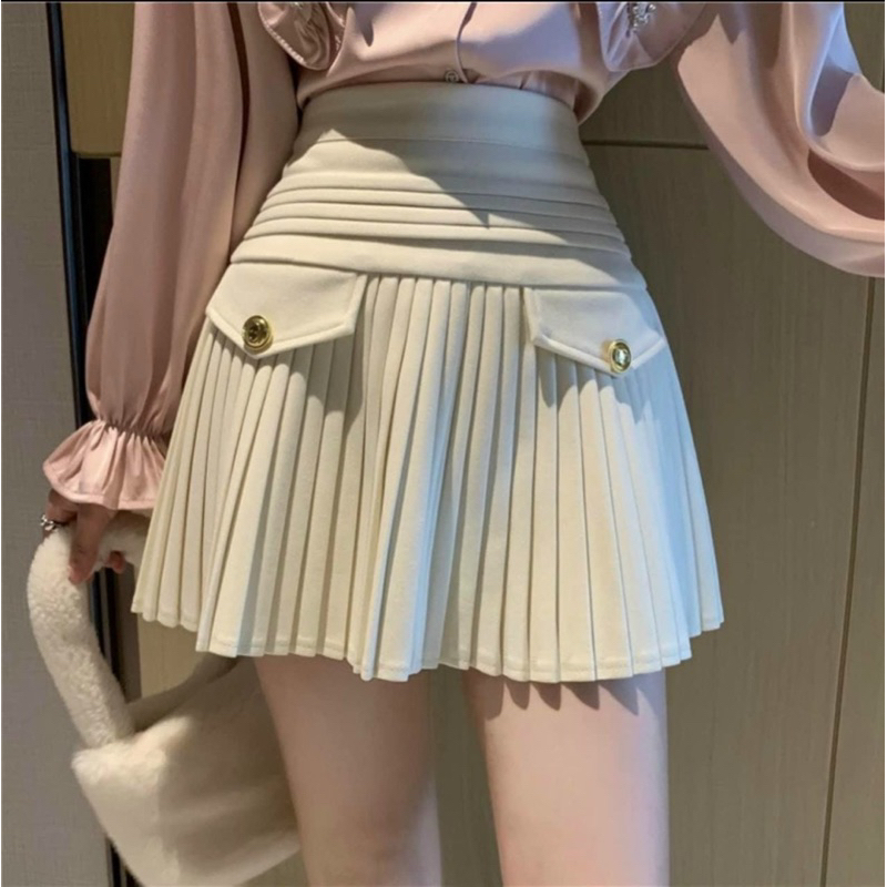 Chân váy xếp ly cạp cao 3 màu Monissa