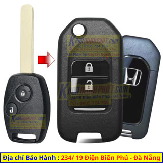Vỏ chìa khoá độ gập xe Honda Civic, City, Accord, CRV mẫu V32