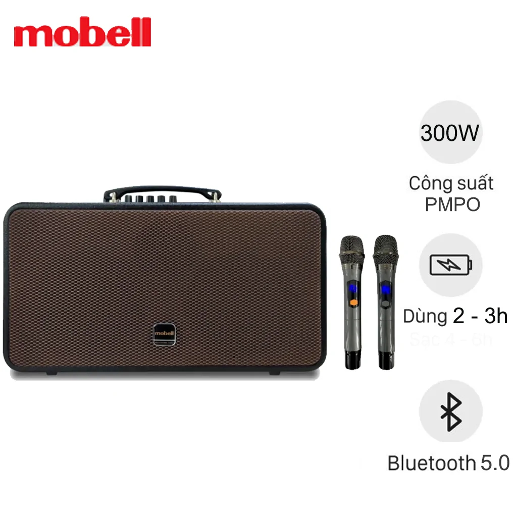 Loa kéo bluetooth Mobell 4020-OL có remote điều khiển tặng kèm 2 micro công suất 300W bảo hành 12 tháng