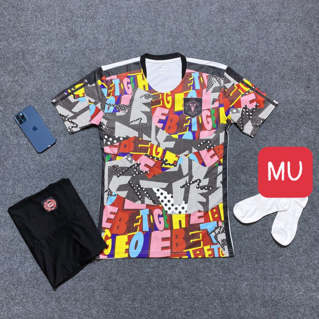 Bộ quần áo bóng đá CLB MU màu sắc hàng thun thái cao cấp