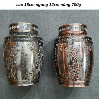Hộp đựng trà bằng đồng cao cấp MS270a