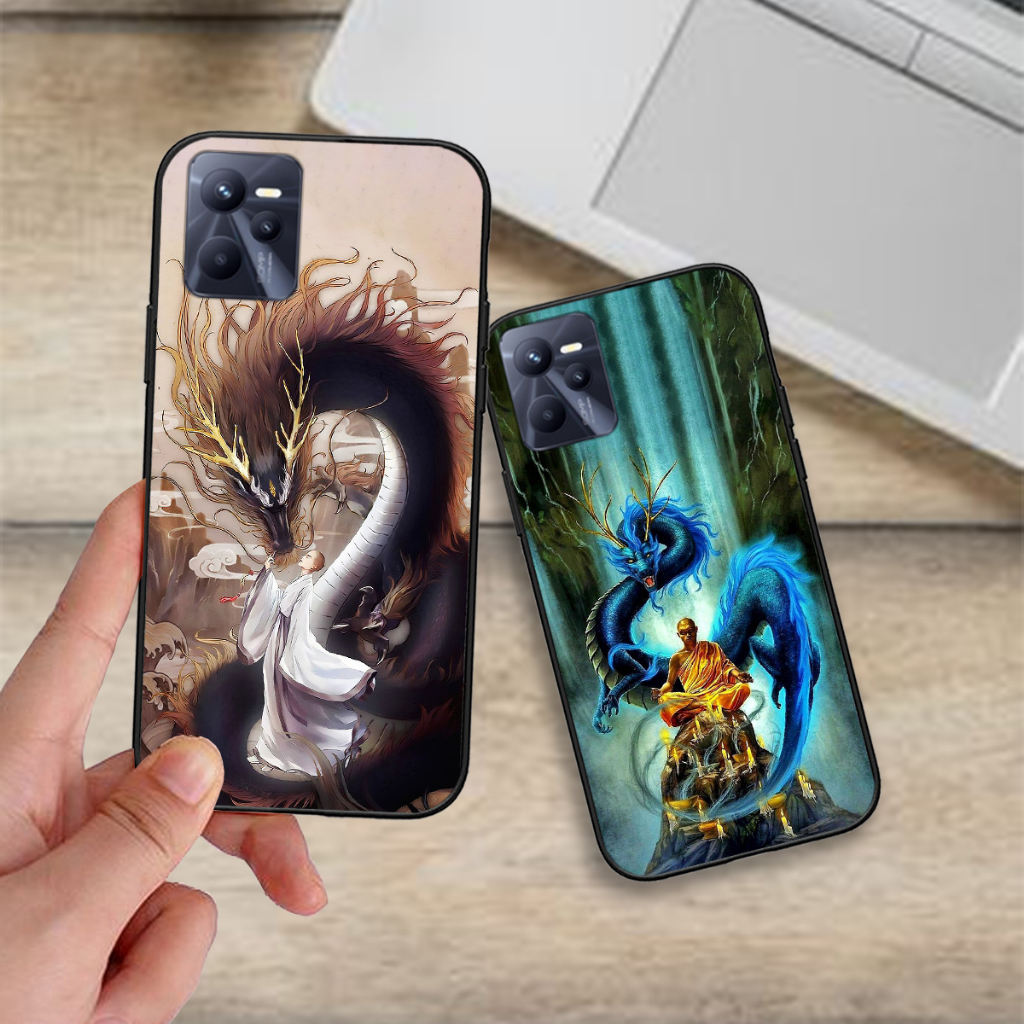 Ốp Realme C35 in hình rồng long phượng hổ báo bọ cạp cá chép