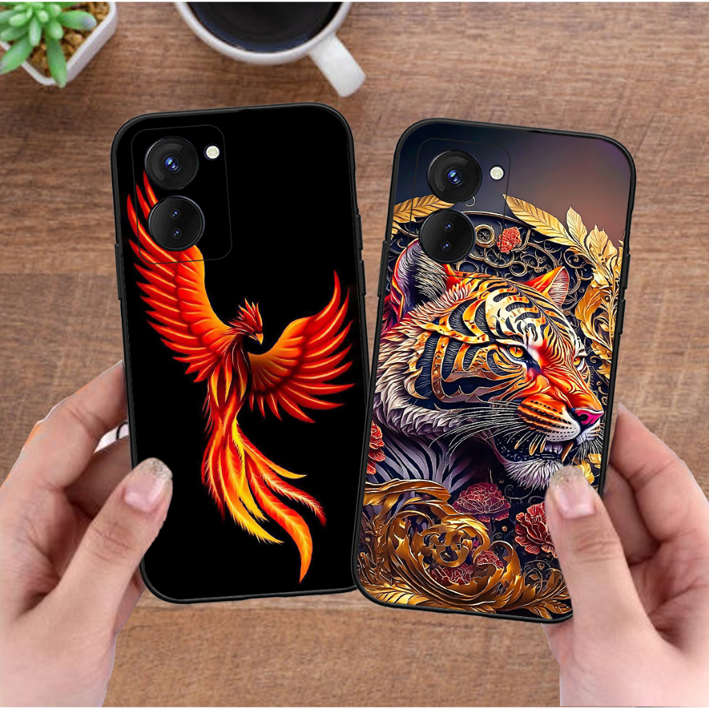Ốp Realme C33 in hình rồng long phượng hổ báo bọ cạp cá chép