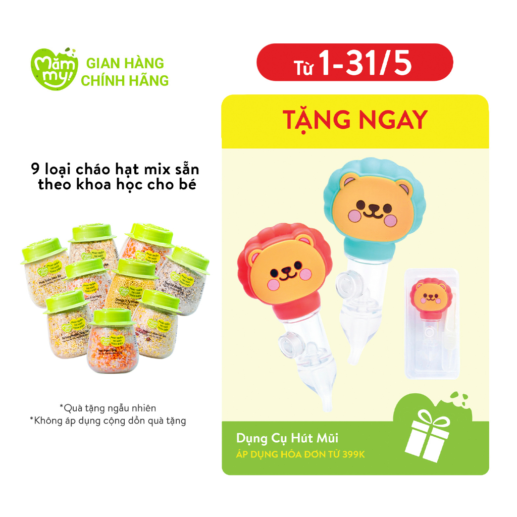 Hạt mix sẵn cho bé ăn dặm nhiều chất dinh dưỡng kết hợp bởi gạo sữa và nhiều loại hạt quý, 120g-145g