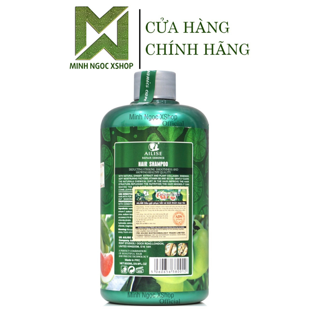 Dầu gội phục hồi chống rụng, kích mọc tóc tinh chất bưởi AILISE Grapefruit 850ML