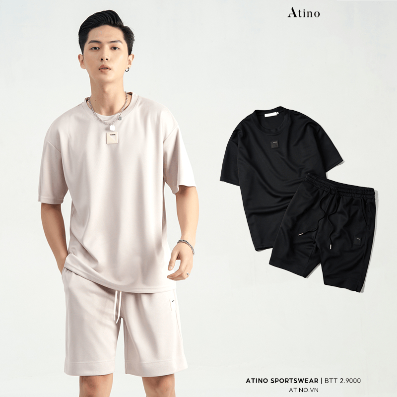 Bộ Set Đồ Thể Thao Nam ATINO Thoáng Mát Trẻ Trung Form Regular BTT2.9000