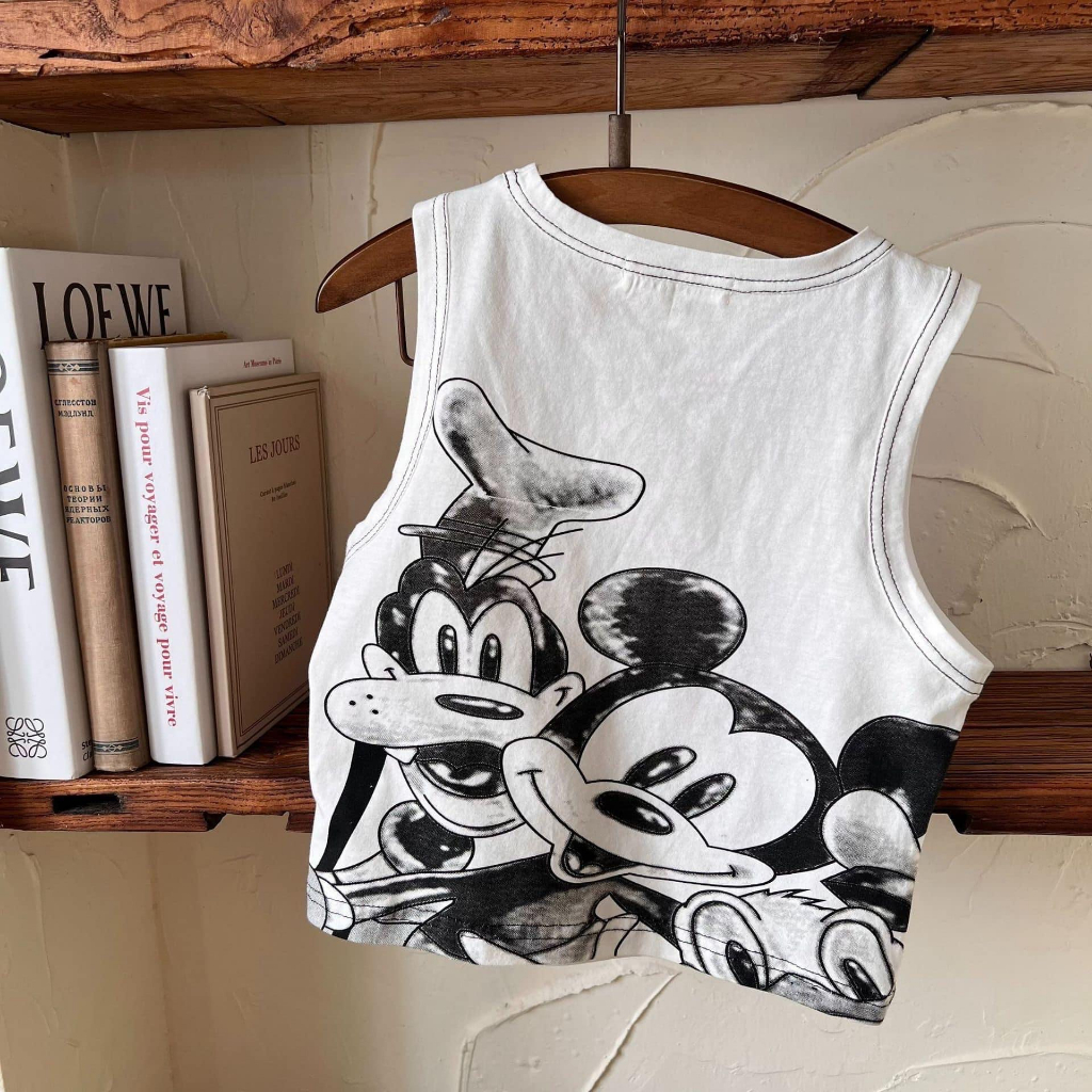 Áo ba lỗ cho bé trai bé gái BAE KIDS 11kg đến 31kg cotton chuột micky dễ thương