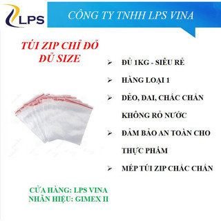 [Giá sỉ ] 1 Kg túi zip chỉ đỏ nhiều size