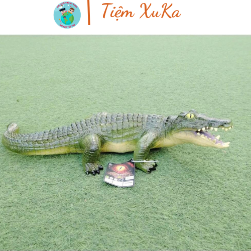 Đồ chơi mô hình cá sấu size 70 cm bằng nhựa mềm nhồi bông có nhạc 7008A