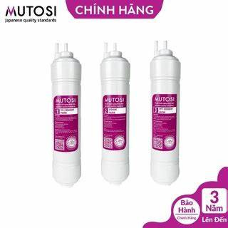 Bộ 3 lõi đúc 123 nối nhanh chính hãng Mutosi  - Loại bỏ tạp chất rong rêu cặn bẩn, bảo vệ màng RO
