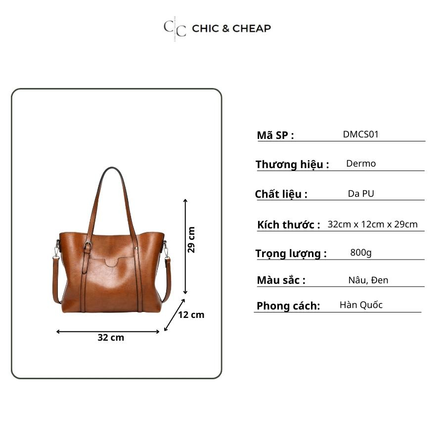 Túi xách nữ công sở CHIC & CHEAP -DERMO M4  thời trang đưng vừa tờ A4